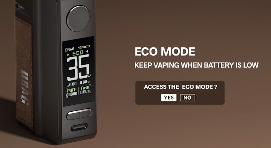 Drag E60 Vape Kit Eco Mode