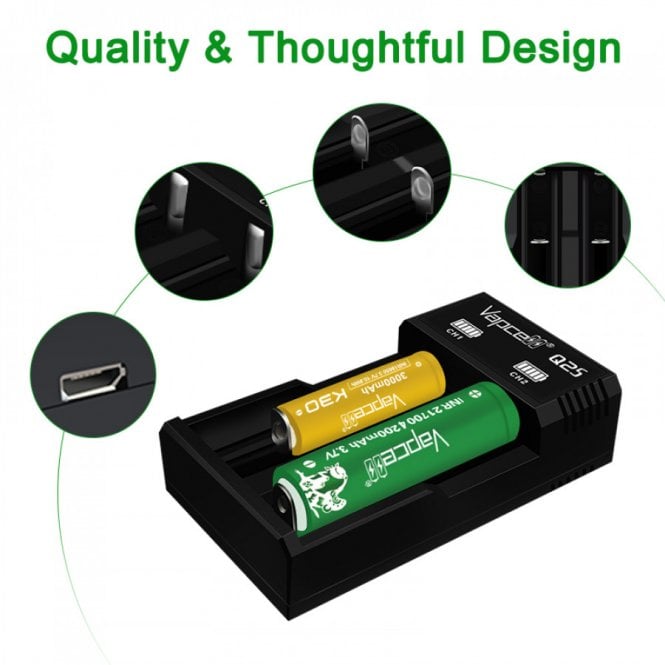 Vapcell Q2S Battery Charger Focus